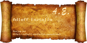 Adleff Esztella névjegykártya